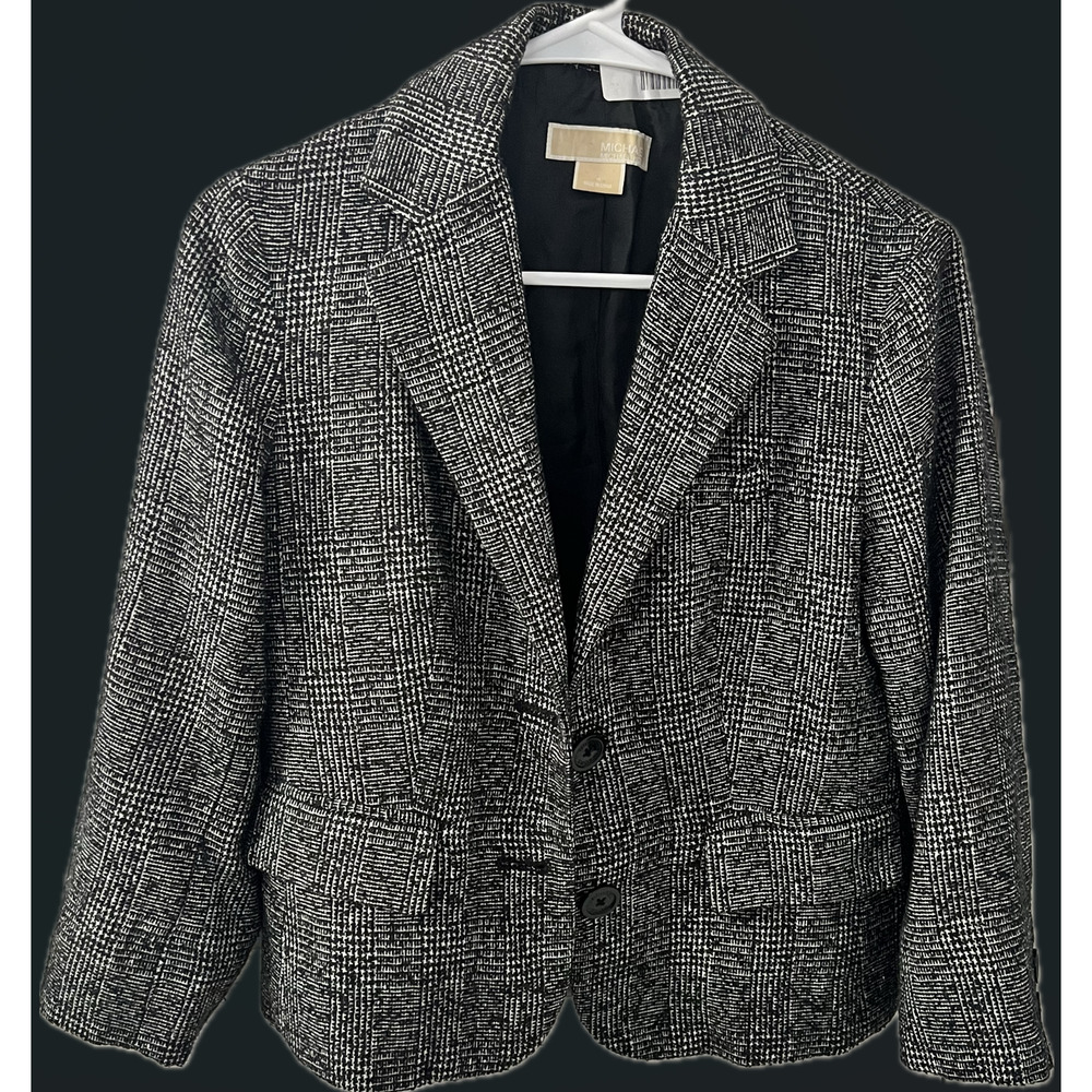 Women's Michael Kors Gray/Black Dress Coat/Blazer Size 4